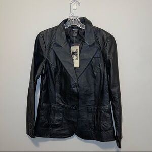 NWT Metrostyle Woman 100% Leather Jacket Size 16